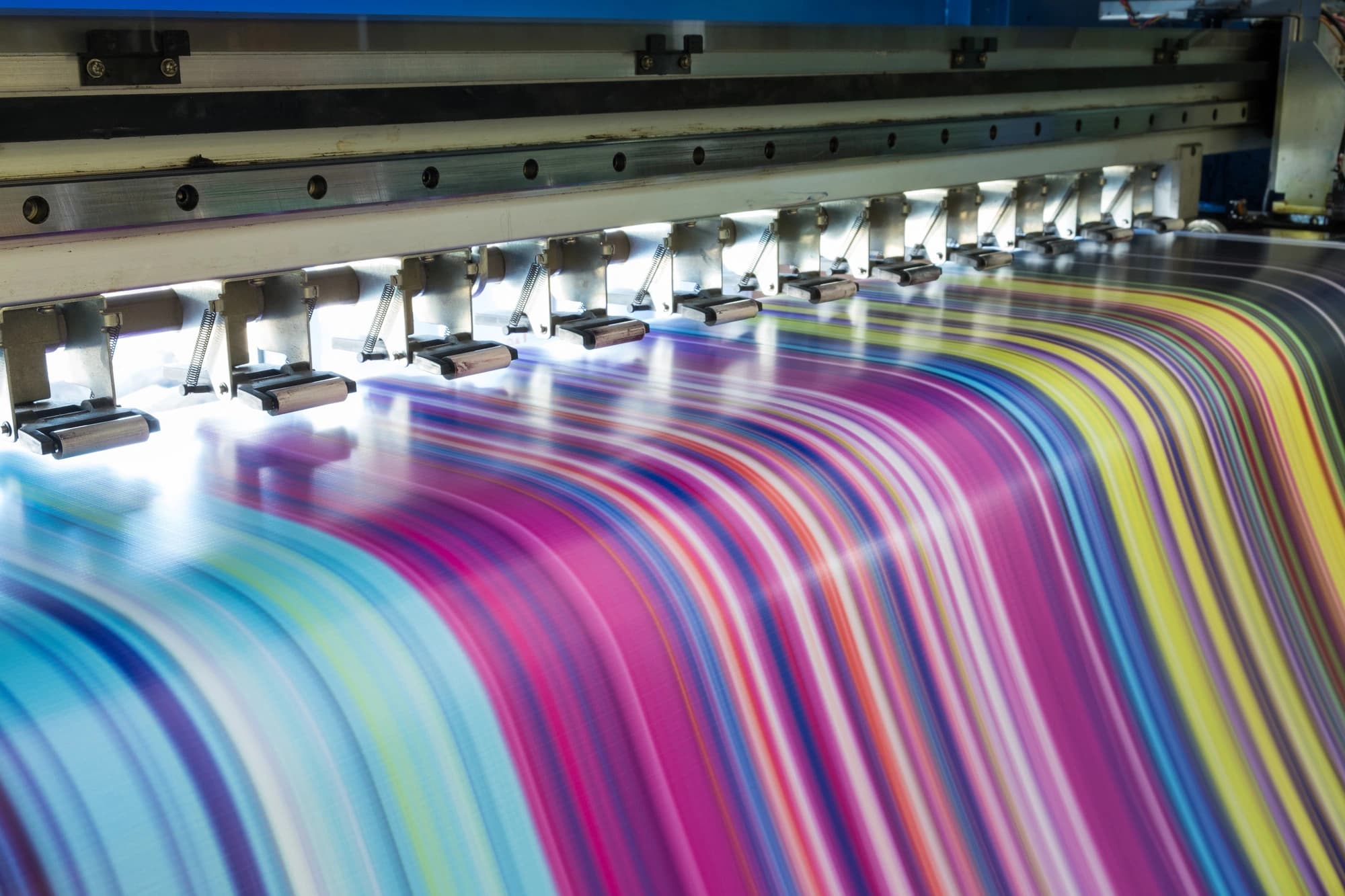 Printing machine at a print shop